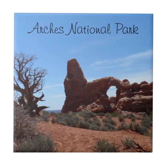 Turret Arch- Arches National Park Ceramic Tile (Front)