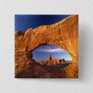Turret Arch, Arches National Park, Utah, USA 15 Cm Square Badge