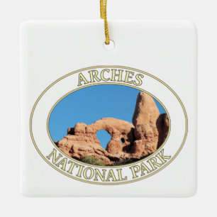 Turret Arch at Arches National Park in Moab, Utah Ceramic Ornament