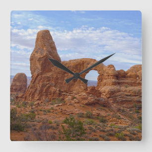 Turret Arch at Arches National Park, Utah Square Wall Clock