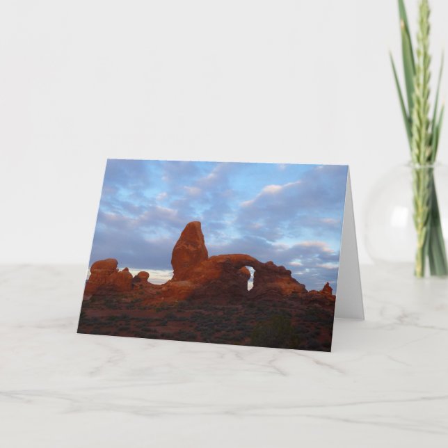 Turret Arch at Sunrise in Arches National Park Card (Front)