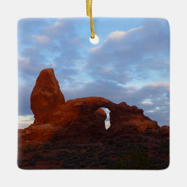 Turret Arch at Sunrise in Arches National Park Ceramic Ornament (Front)