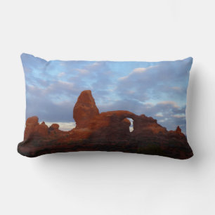 Turret Arch at Sunrise in Arches National Park Lumbar Cushion