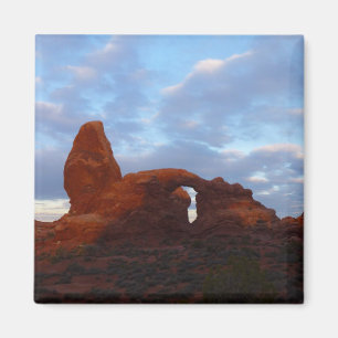 Turret Arch at Sunrise in Arches National Park Magnet