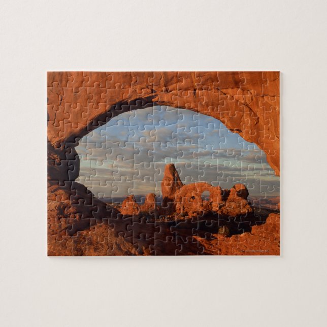 Turret Arch seen through North Window , Arches Jigsaw Puzzle (Horizontal)