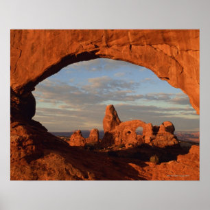 Turret Arch seen through North Window , Arches Poster