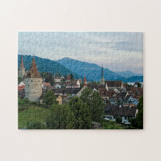 Turrets of Zug Cityscape Jigsaw Puzzle (Horizontal)
