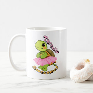 Turtally awesome, play on words coffee mug