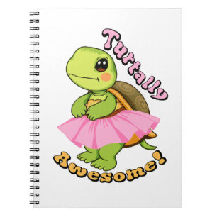 Turtally awesome, play on words notebook