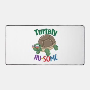 Turtely Ausome Awesome Autism Awareness Colourful Desk Mat