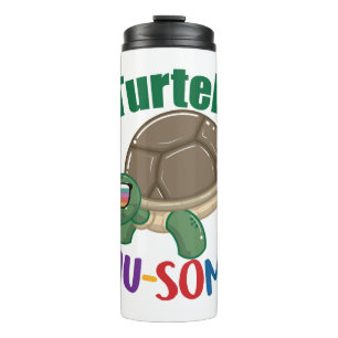 Turtely Ausome Awesome Autism Awareness Colourful Thermal Tumbler