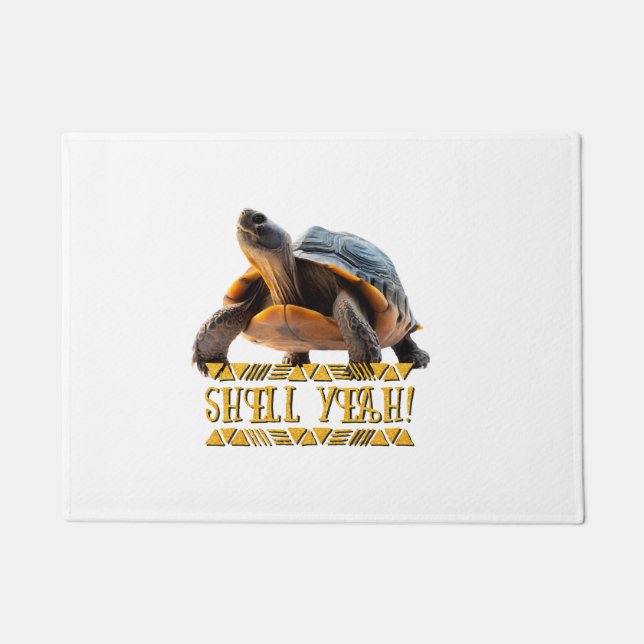 Turtle 001 Shell Yeah! Doormat (Front)
