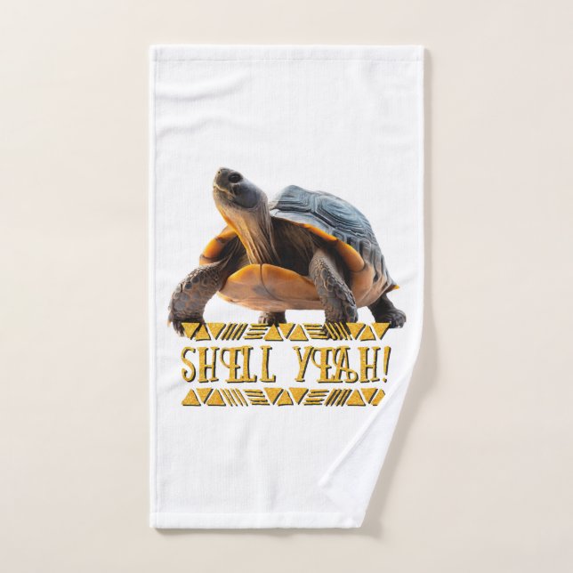 Turtle 001 Shell Yeah! Hand Towel (Hand Towel)