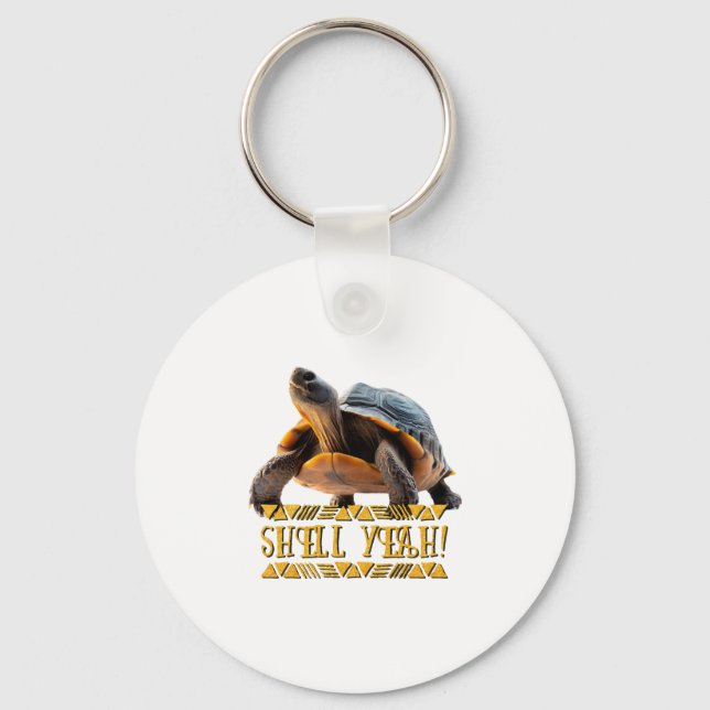Turtle 001 Shell Yeah! Key Ring (Front)
