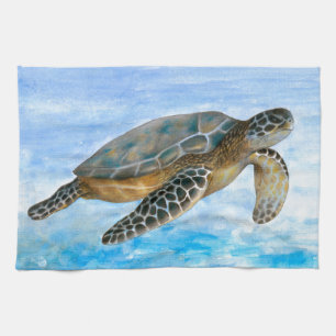 Turtle 1 tea towel