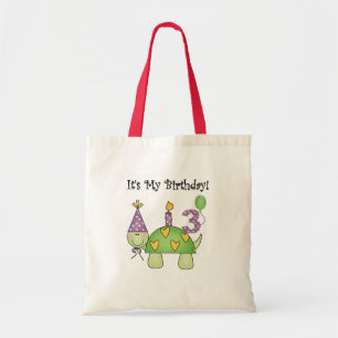Turtle 3rd Birthday Tshirts and Gifts Tote Bag