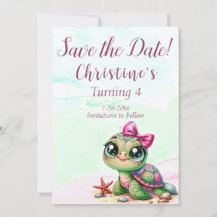 Turtle 4th Birthday, Under the Sea                Save The Date