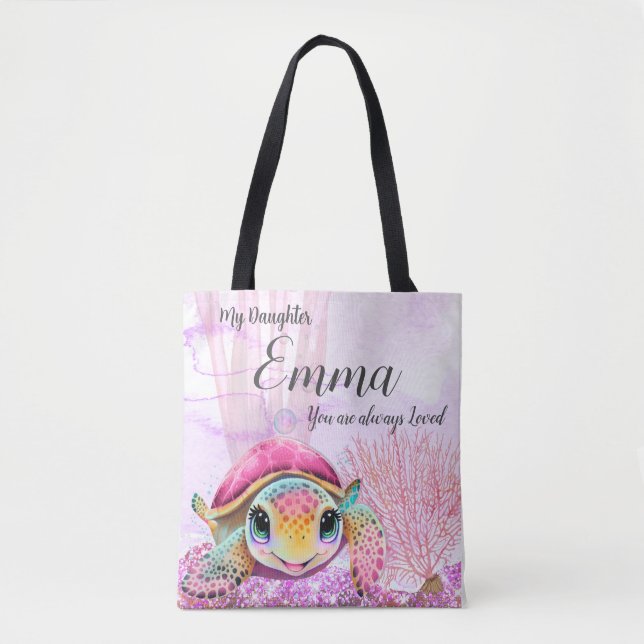 Turtle 4th Birthday, Under the Sea                Tote Bag (Front)