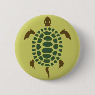 Turtle 6 Cm Round Badge