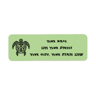 Turtle Address Label Return Address Label