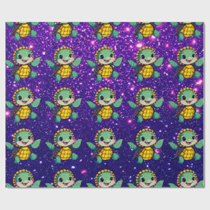 Turtle Adorable Cute Charming Themed Inspired Wrapping Paper