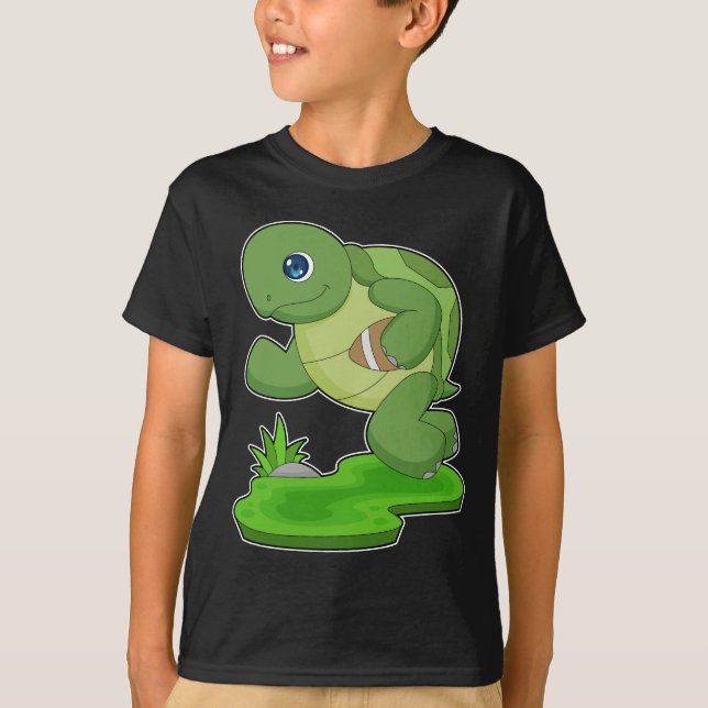 Turtle American Football Sports T-Shirt (Front)