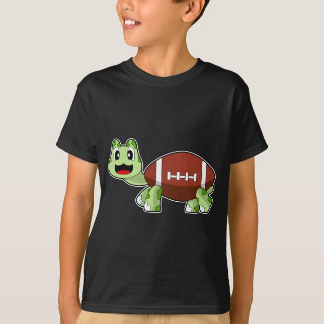 Turtle American Football Sports T-Shirt (Front)