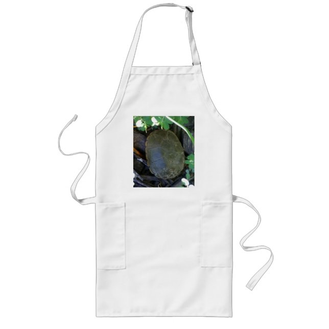 Turtle Among Greenery Long Apron (Front)