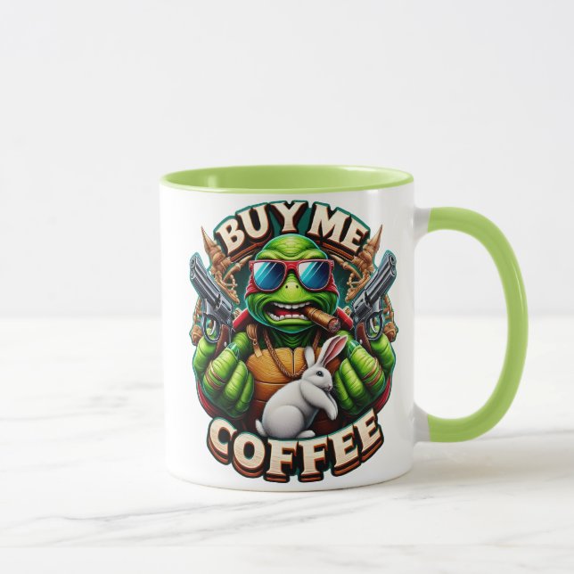 Turtle and Bunny: Unlikely Allies Buy Me A Coffee Mug (Right)