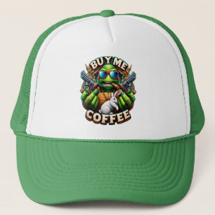 Turtle and Bunny: Unlikely Allies Buy Me A Coffee Trucker Hat