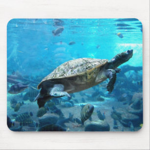 Turtle and fish mouse pad