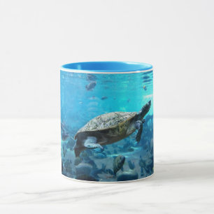 Turtle and fish mug