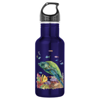 Turtle and fishes in the sea  532 ml water bottle