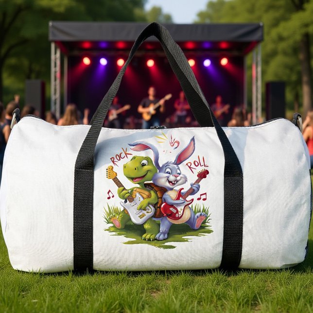 Turtle And Rabbit Rock Duo Duffle Bag (Creator Uploaded)