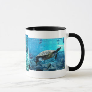 Turtle and shoal of fish mug