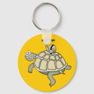 Turtle and snail BUCKLED UP Key Ring