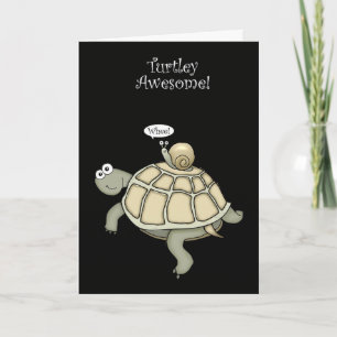 turtle and snail thanks thank you card