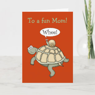 Turtle and snail Whee!  Mother's Day card. Card