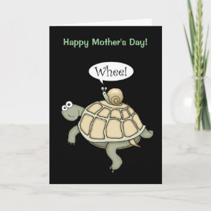 Turtle and snail Whee!  Mother's Day card. Card