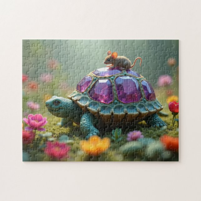 Turtle and the mouse jigsaw puzzle (Horizontal)