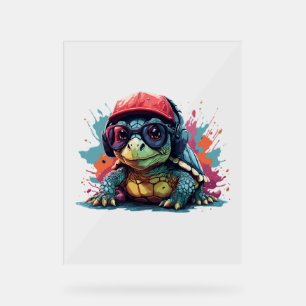 turtle animal art I cool cute turtle Acrylic Sign