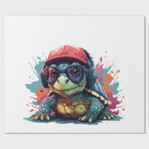 turtle animal art I cool cute turtle Copy Wrapping Paper