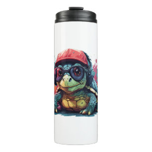 turtle animal art I cool cute turtle Thermal Tumbler