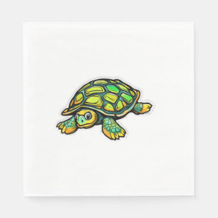 Turtle Animal Turtle Green Napkin