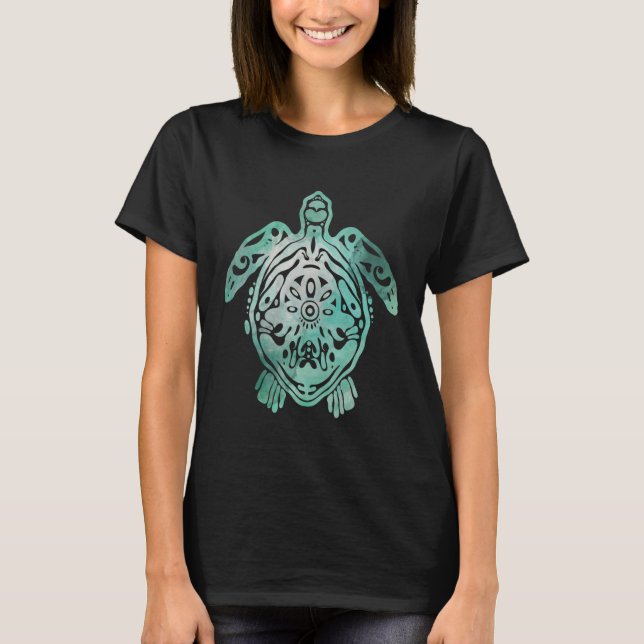 Turtle Animals Colourful Print Animal   Turtle T-Shirt (Front)
