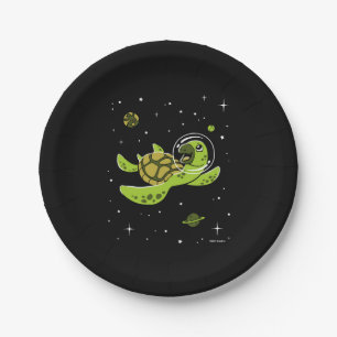 Turtle Animals In Space Paper Plate
