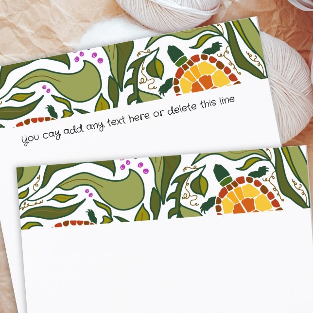Turtle Art Border Custom Scrapbook Paper (Creator Uploaded)