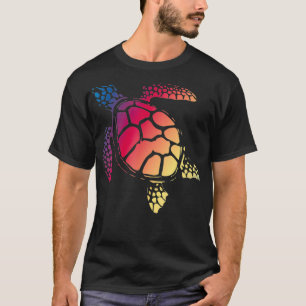 Turtle Art Colourful Sea Reptile Nature Gift Turtl T-Shirt