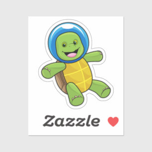 Turtle as Astronaut with Glass ball