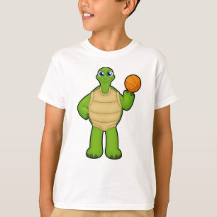 Turtle as Basketball player with Basketball T-Shirt
